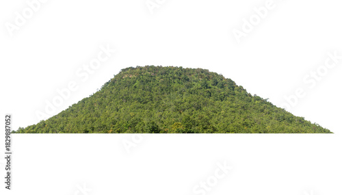 Panorama island, hill, mountain isolated on a white background. with clipping path, for photo montage. Used for graphics