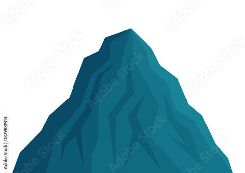 Peak of Mountain. Vector Illustration.