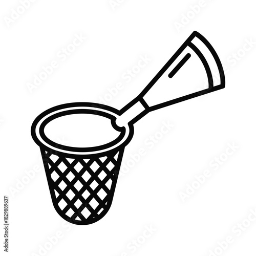 Butterfly or Fishing Net Outline Icon