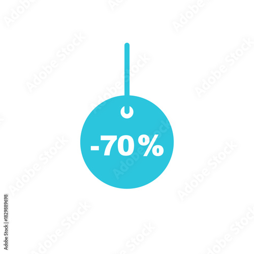 Blue discount tag icon. From blue icon set.