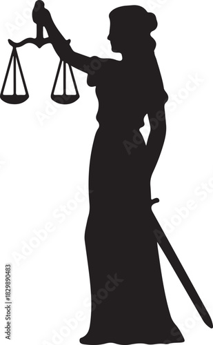 a lady holding scales of justice ideal for legal and justice related concepts on a white background