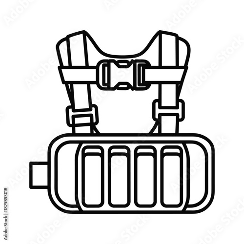 black tactical vest outline clip art preview