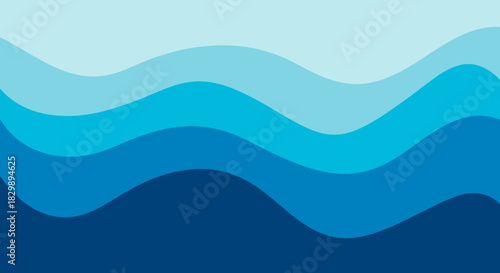 Abstract Blue Waves: A Serene and Dynamic Background.
