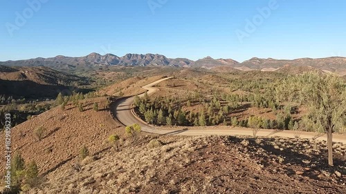 South Australian Wilderness: Winding Roads and Ancient Mountains at Razorback Lookout in the Ikara-Flinders Ranges National Park