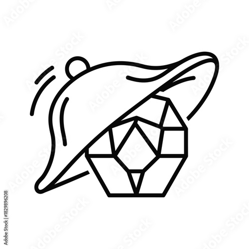 Abstract Geometric Liver Organ Icon