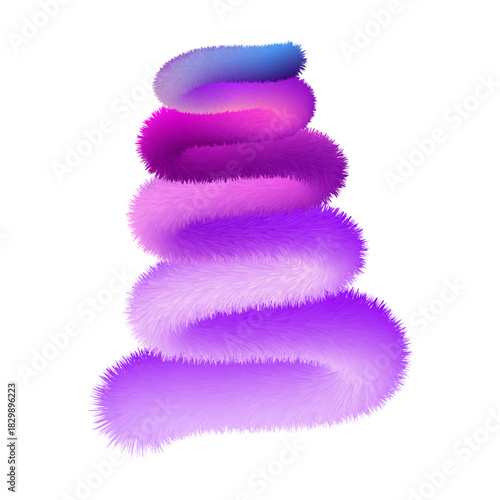 Abstract fluffy purple and blue gradient swirl