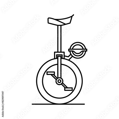 Unicycle Line Art Icon
