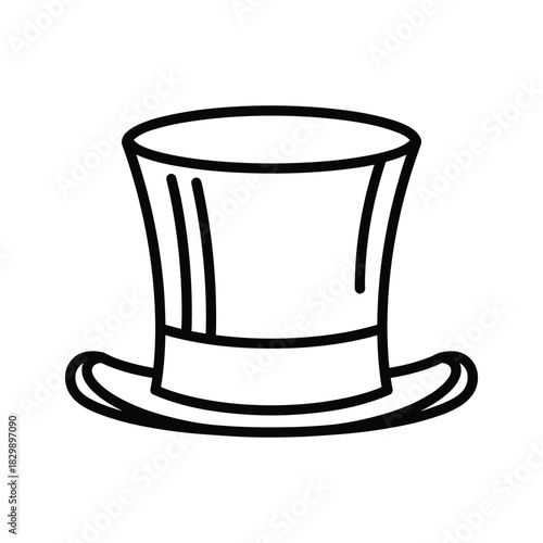 Top Hat Icon Outline