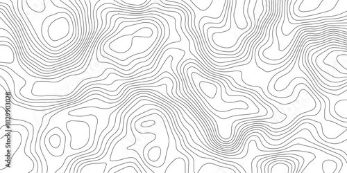 Abstract Topographic background. Geographic line map. Wavy pattern design. Paper texture imitation of a geographical map shades. Vector illustration.	
