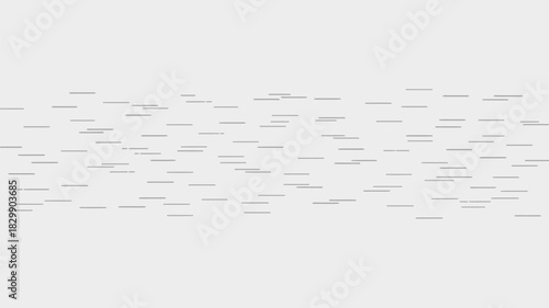 A minimalist white background with numerous small horizontal lines arranged in a scattered pattern design