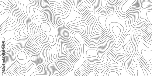 Abstract Topographic background. Geographic line map. Wavy pattern design. Paper texture imitation of a geographical map shades. Vector illustration.	