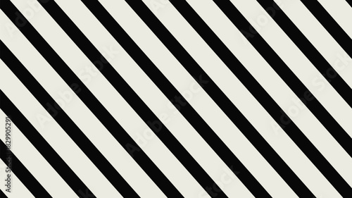 A diagonal pattern of alternating black and white stripes creating a bold and graphic composition design