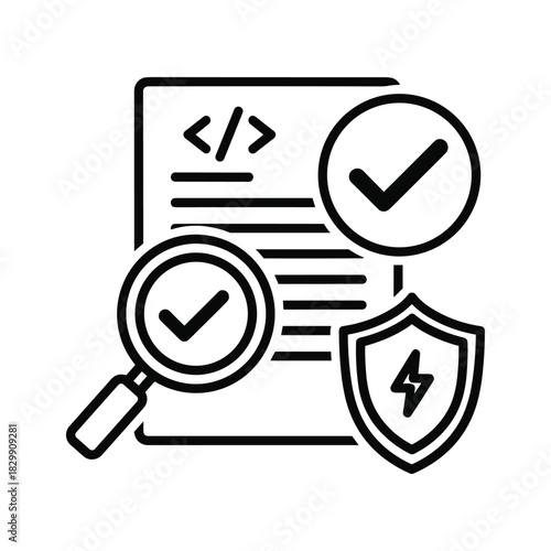 Secure Code Development & Quality Assurance Process Icon