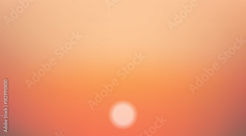 Sunrise Hues, Gradient Colors, Round Shapes, Bright Light, Nature Background. Beautiful sunrise image in pinks, oranges and yellows, perfect as abstract background