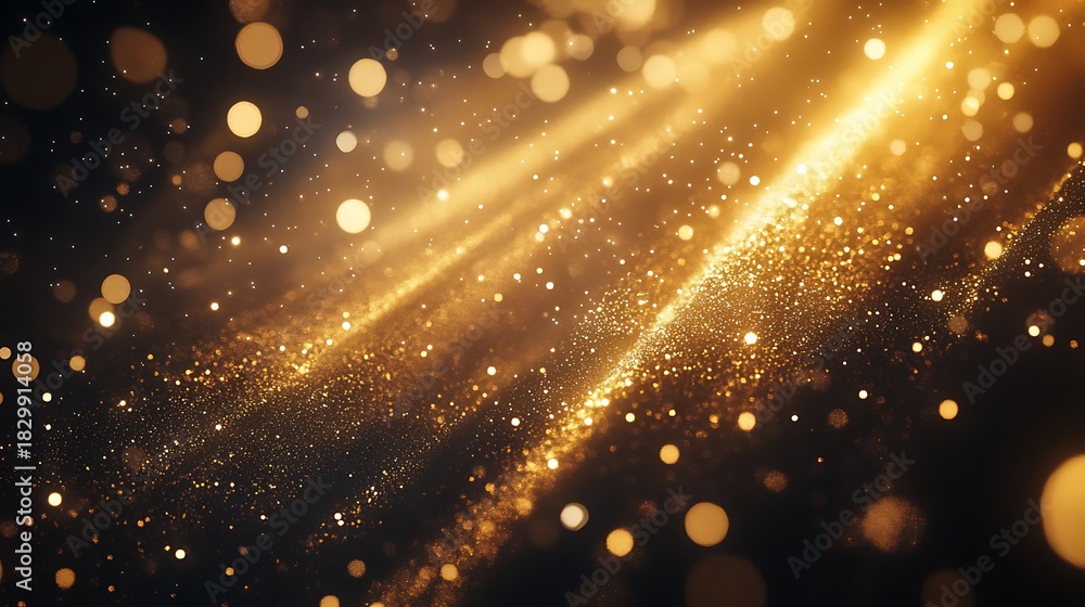 Obraz premium Elegant golden fluid gradient with subtle sparkling highlights, exuding luxury and sophistication