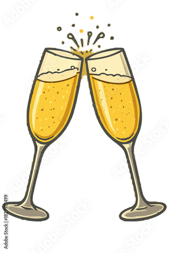 two glasses of champagne