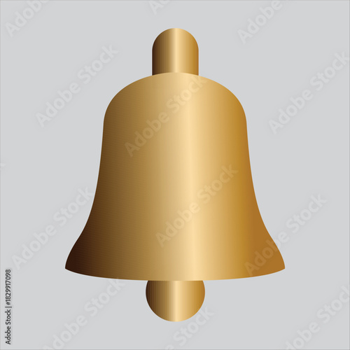 golden bell isolated on white background