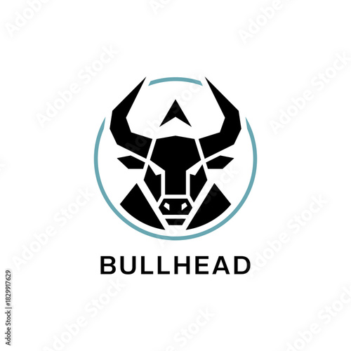 Bullhead logo, taurus logo, bull logo, buffalo logo, strong logo