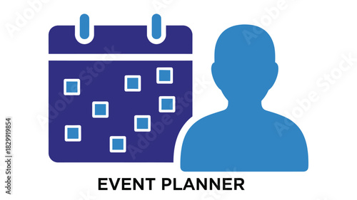 Calendar and person icon representing scheduling appointments and event management planning services