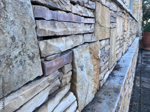 Rustic stone wall texture for architecture and design projects