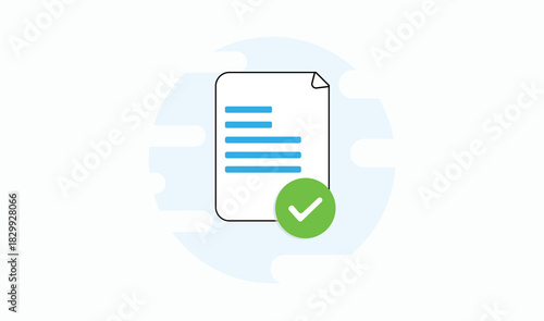 Document approved icon design