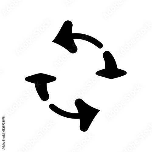 Clockwise cycle arrows icon symbol refresh reload repeat Vector, illustration