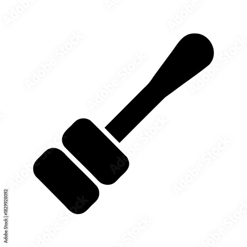 Honey dipper kitchen utensil black silhouette simple icon Vector, illustration