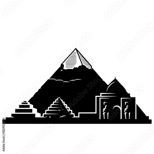 Explore the timeless beauty of Egypt's pyramids and ancient structures, perfect for travel blogs, historical documentaries, and inspiring educational resources