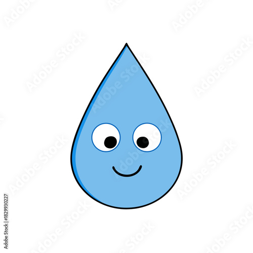 cartoon water drop vector clip art for web and graphic design