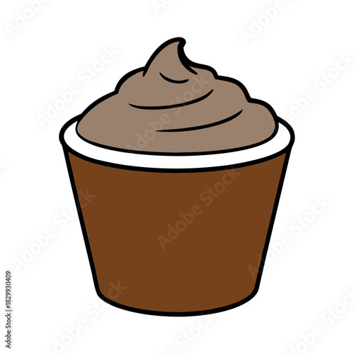 chocolate mousse vector clip art for web and graphic design