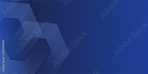 Abstract blue gradient background with hexagon line effect. abstract geometric layer for dynamic backdrop modern design. Modern wallpapers. Eps10