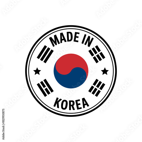 Made in korea product label icon