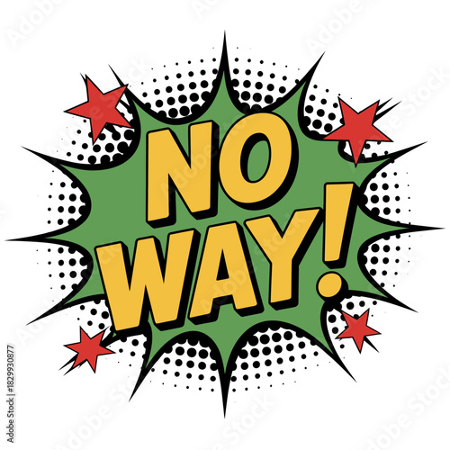 No way comic pop art burst