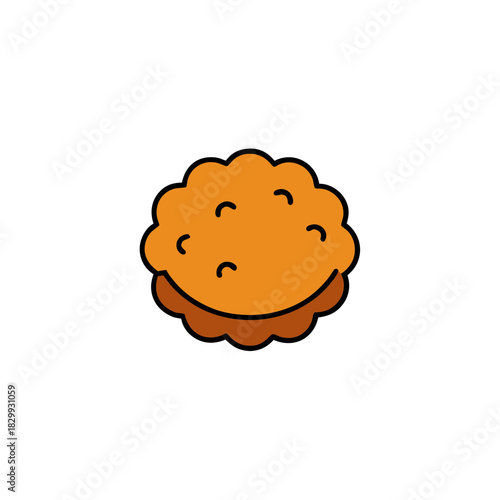 Vector Clip Art Falafel on White Background for Web and Graphic Design