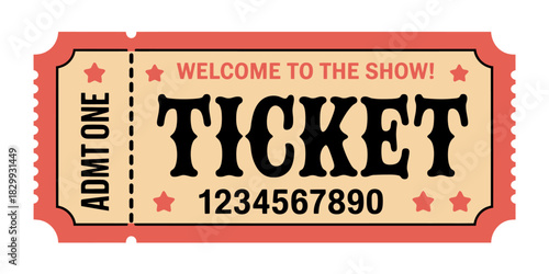 Retro admit one show ticket