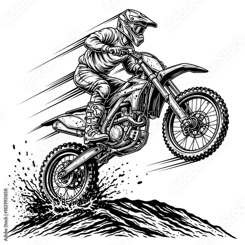 motorcycle on black background