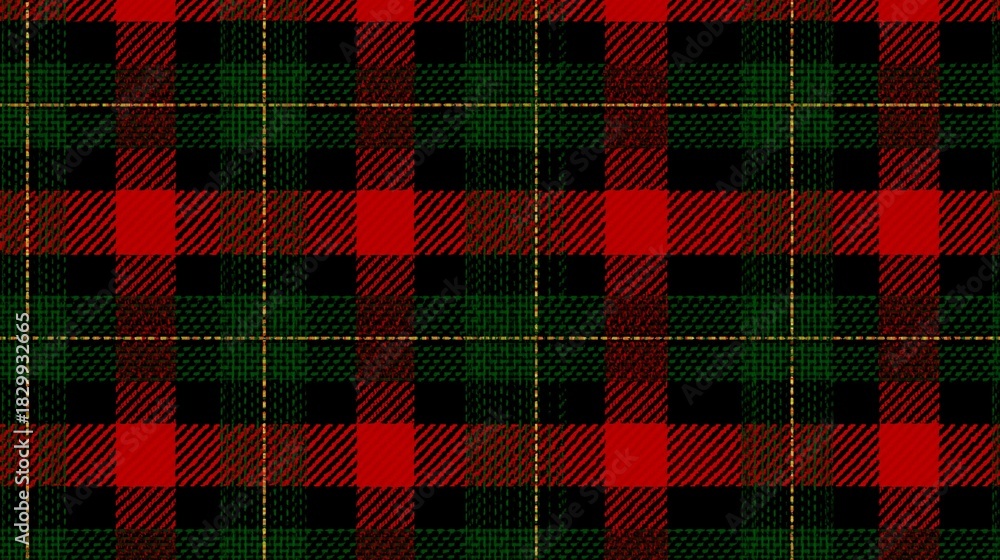 Classic red and green tartan seamless pattern high, Christmas gift background, wrapping paper background