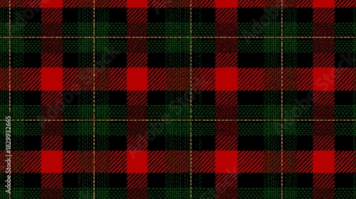 Classic red and green tartan seamless pattern high, Christmas gift background, wrapping paper background