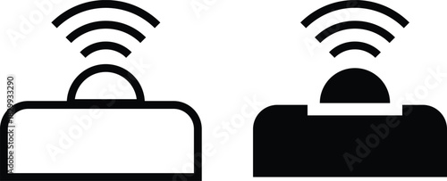 Infrared icon.  Invisible light and technology signs
. Remote control and IR signal signs.  Infrared sensor symbol