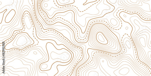  Modern design with White background with topographic wavy pattern design.Topographic gold luxury map background. Geographic abstract pattern.