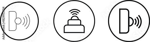 Set of Infrared icons. Heat detection and invisible light signs. Night vision camera graphic design. IR Technology Symbols
