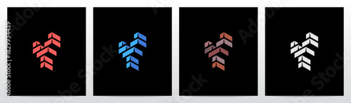 Brick Block Stack Building Structure 3-Dimensional Letter Initial Logo Design Y