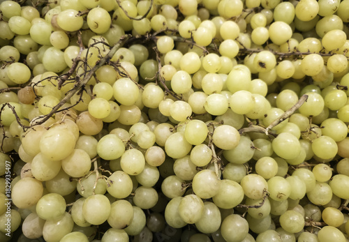 White grapes at a market