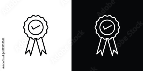 Warranty icons set with editable black and white stroke line style for ui designs