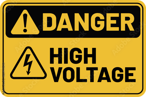 Danger High Voltage Sign