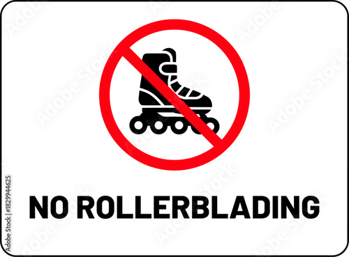 No Rollerblading Sign