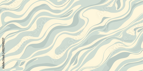 Seamless blue wave pattern vector illustration with light curve for textile and wallpaper design