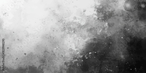 Old dark grunge wall background with rough gray texture and light mist pattern