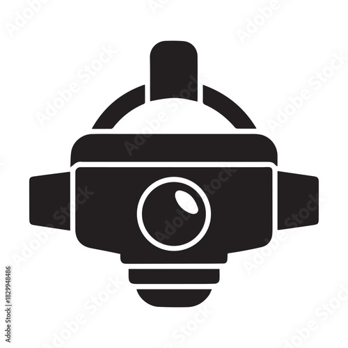 Headlamp Icon Vector Illustration
