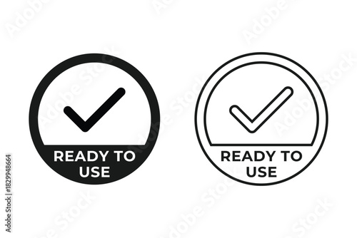 Black and white check mark icons for approval and confirmation